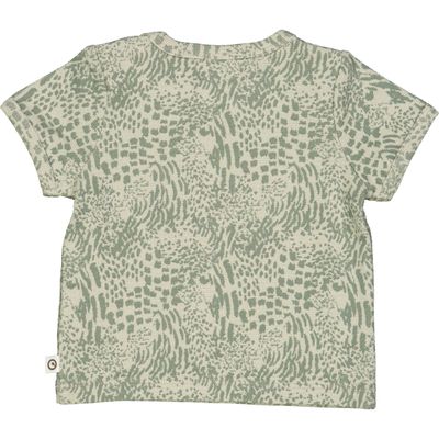 Müsli T-shirt Leopard - Soft green/Poetry Green