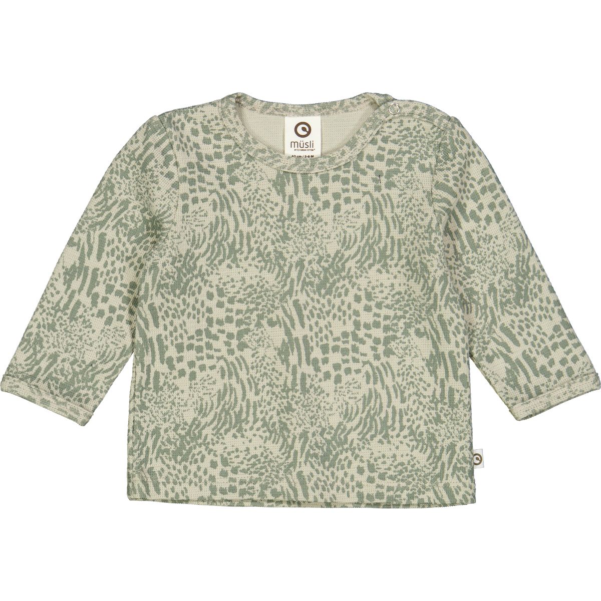 Müsli Lange mouwen top Leopard - Soft green/Poetry Green