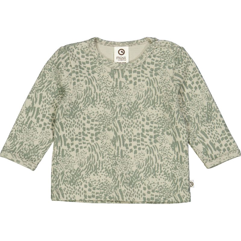 Müsli Lange mouwen top Leopard - Soft green/Poetry Green