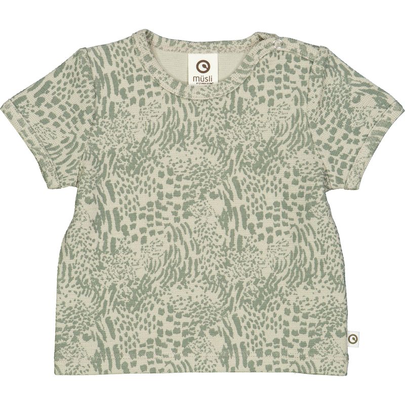 Müsli T-shirt Leopard - Soft green/Poetry Green