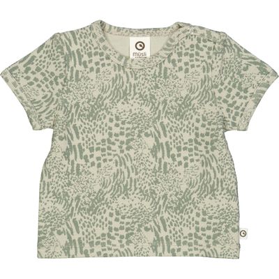Müsli T-shirt Leopard - Soft green/Poetry Green