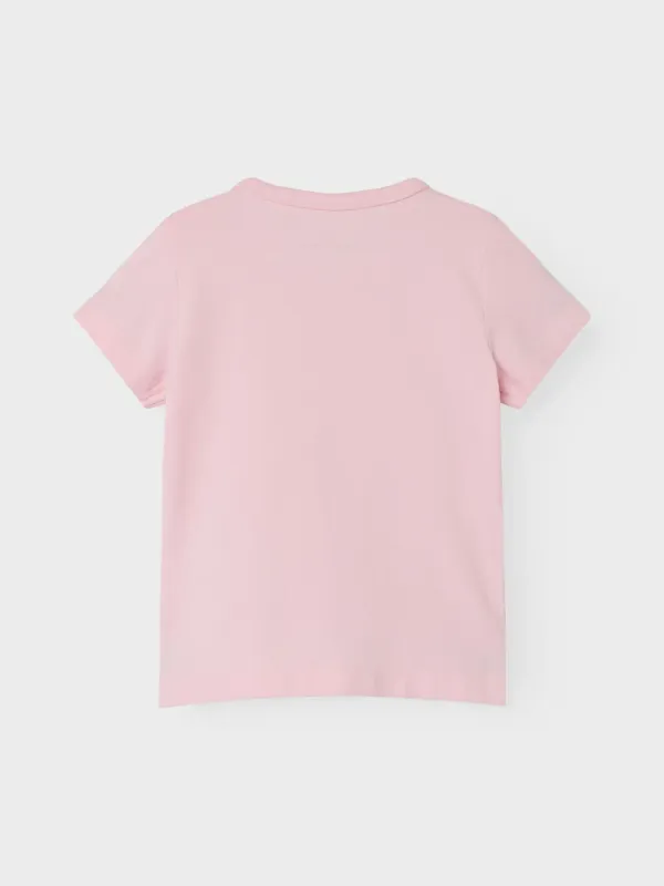 NAME IT T-shirt - Parfait Pink Rainbow
