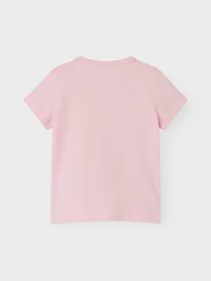 NAME IT T-shirt - Parfait Pink Rainbow