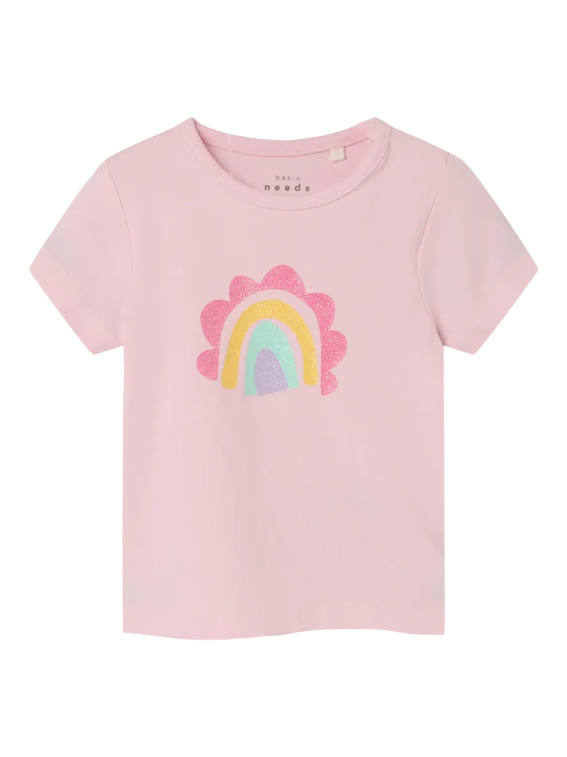 NAME IT T-shirt - Parfait Pink Rainbow