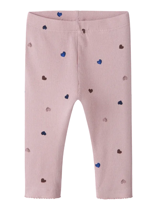 NAME IT Heart Legging - Burnished Lilac