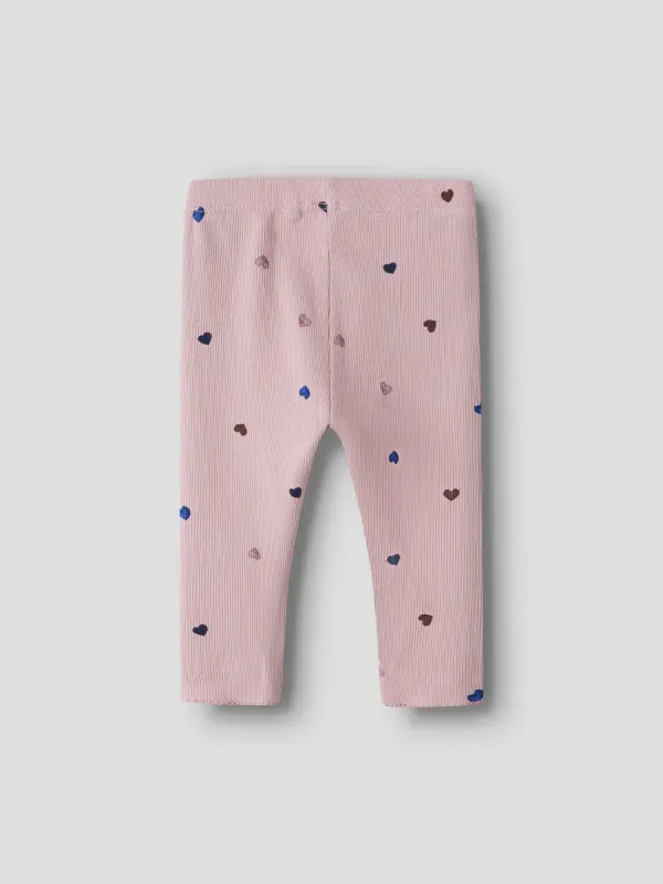 NAME IT Heart Legging - Burnished Lilac