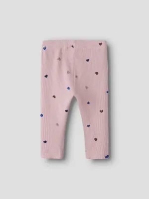 NAME IT Heart Legging - Burnished Lilac