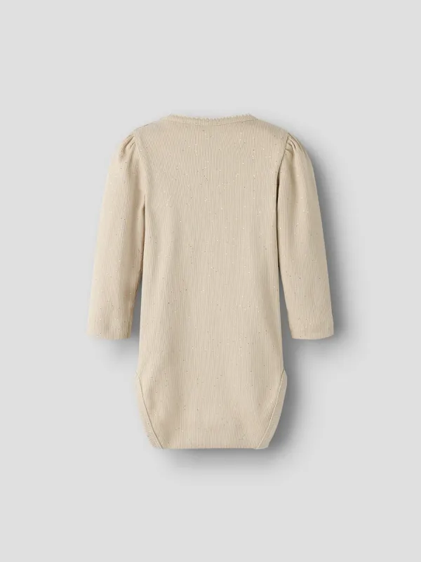 NAME IT Lange mouwen romper - Cement