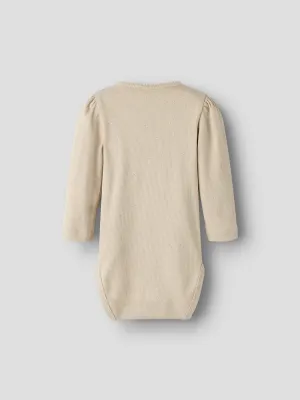 NAME IT Lange mouwen romper - Cement