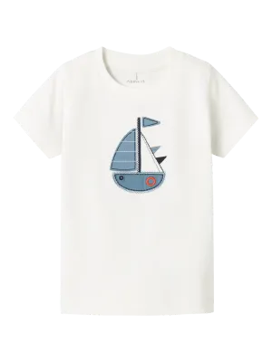 NAME IT T-shirt - Cloud Dancer
