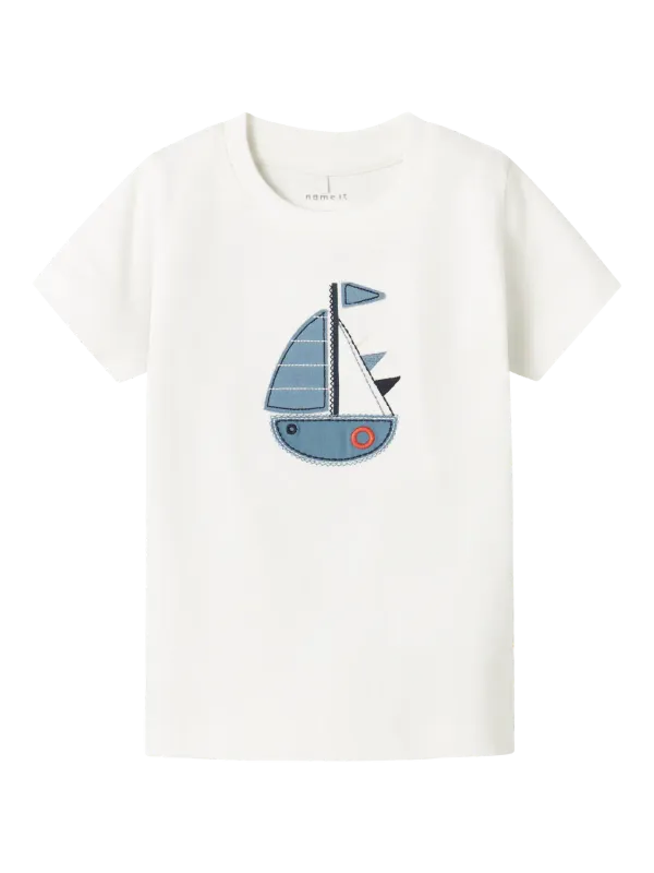 NAME IT T-shirt - Cloud Dancer