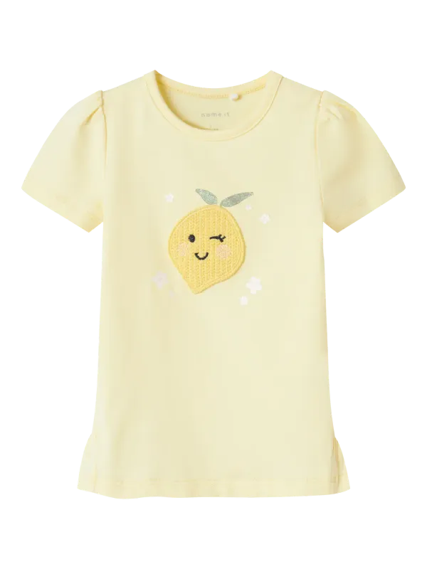 NAME IT T-shirt - Pastel Yellow