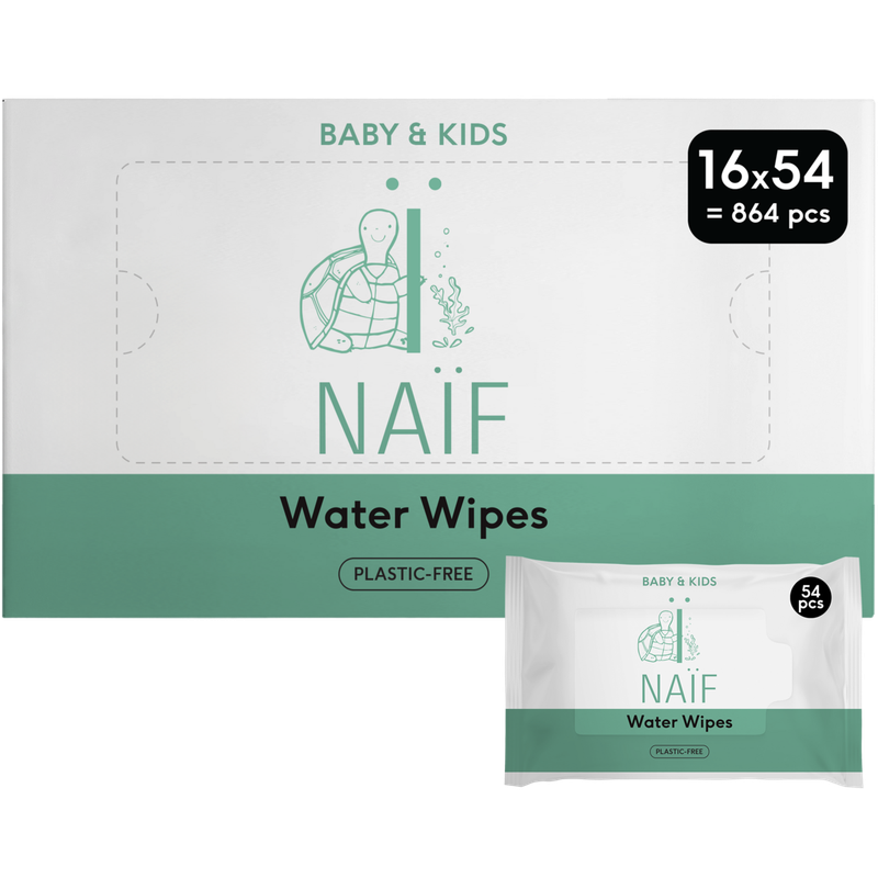 Naïf Plasticvrije Billendoekjes voor Baby &amp; Kids 16 packs
