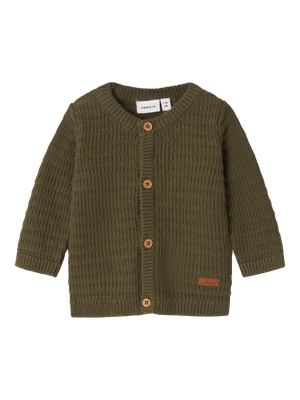 NAME IT Gebreid vest - Dusty Olive