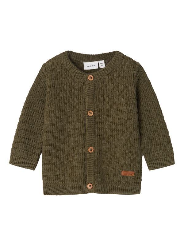 NAME IT Gebreid vest - Dusty Olive