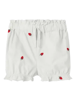 NAME IT Korte broek - Bright White Strawberry