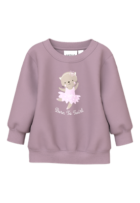 NAME IT Sweater met print - Elderberry Cat Ballerina