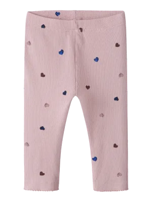 NAME IT Heart Legging - Burnished Lilac