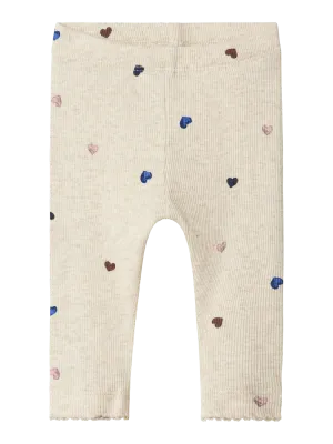 NAME IT Heart Legging - Peyote Melange