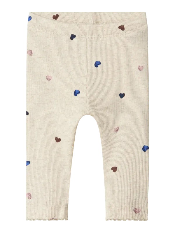 NAME IT Heart Legging - Peyote Melange