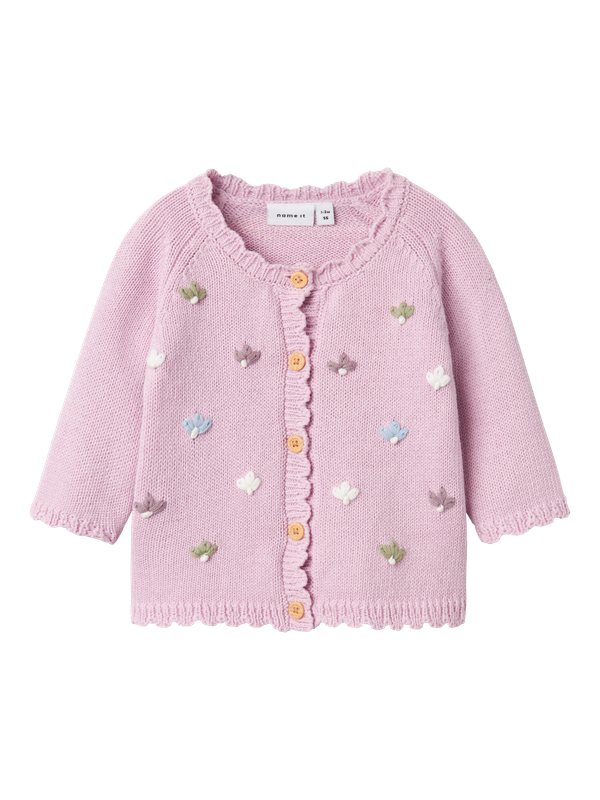 NAME IT Gebreid vestje - Bloemetjes