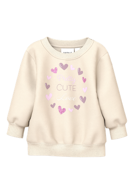 NAME IT Sweater met print - Summer Sand Hearts