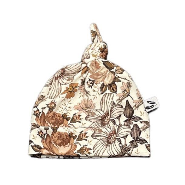 Feathers Knoopmutsje - English garden brown