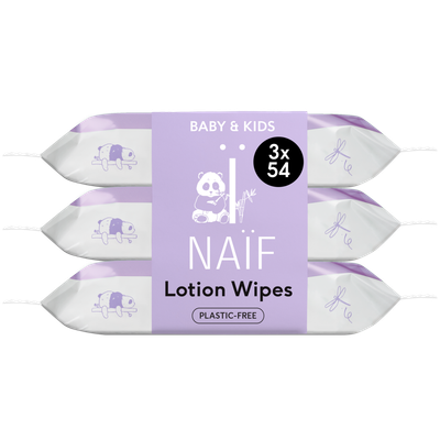 Naïf Plasticvrije Lotion Billendoekjes voor Baby &amp; Kids 3 pack