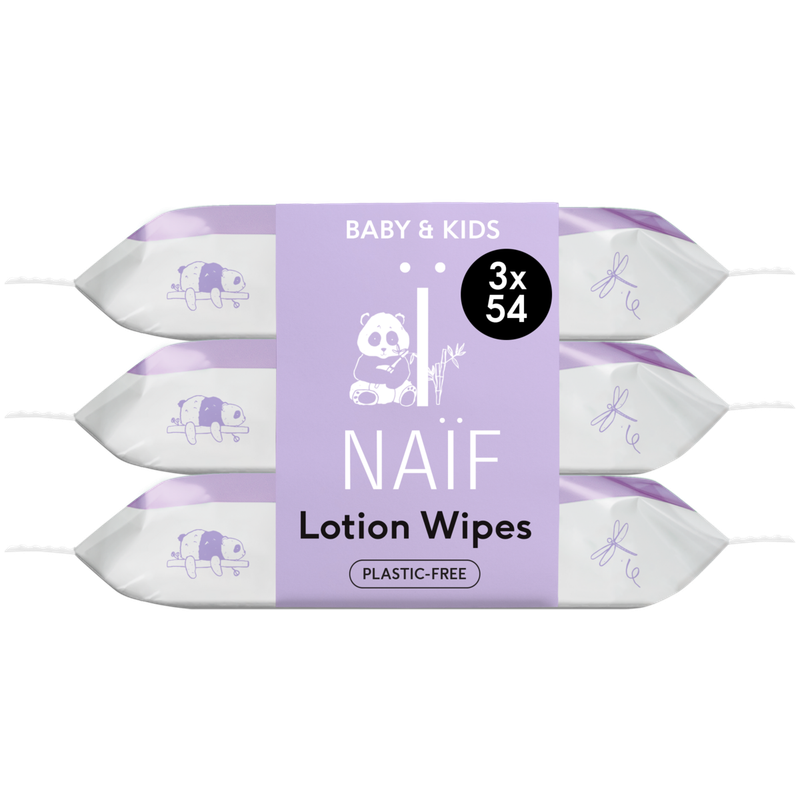 Naïf Plasticvrije Lotion Billendoekjes voor Baby &amp; Kids 3 pack