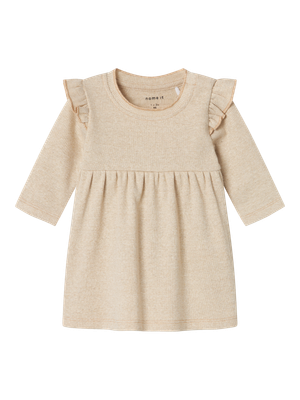 NAME IT Lange mouwen jurk - Gilded Beige NAME IT Lange mouwen jurk - Gilded Beige