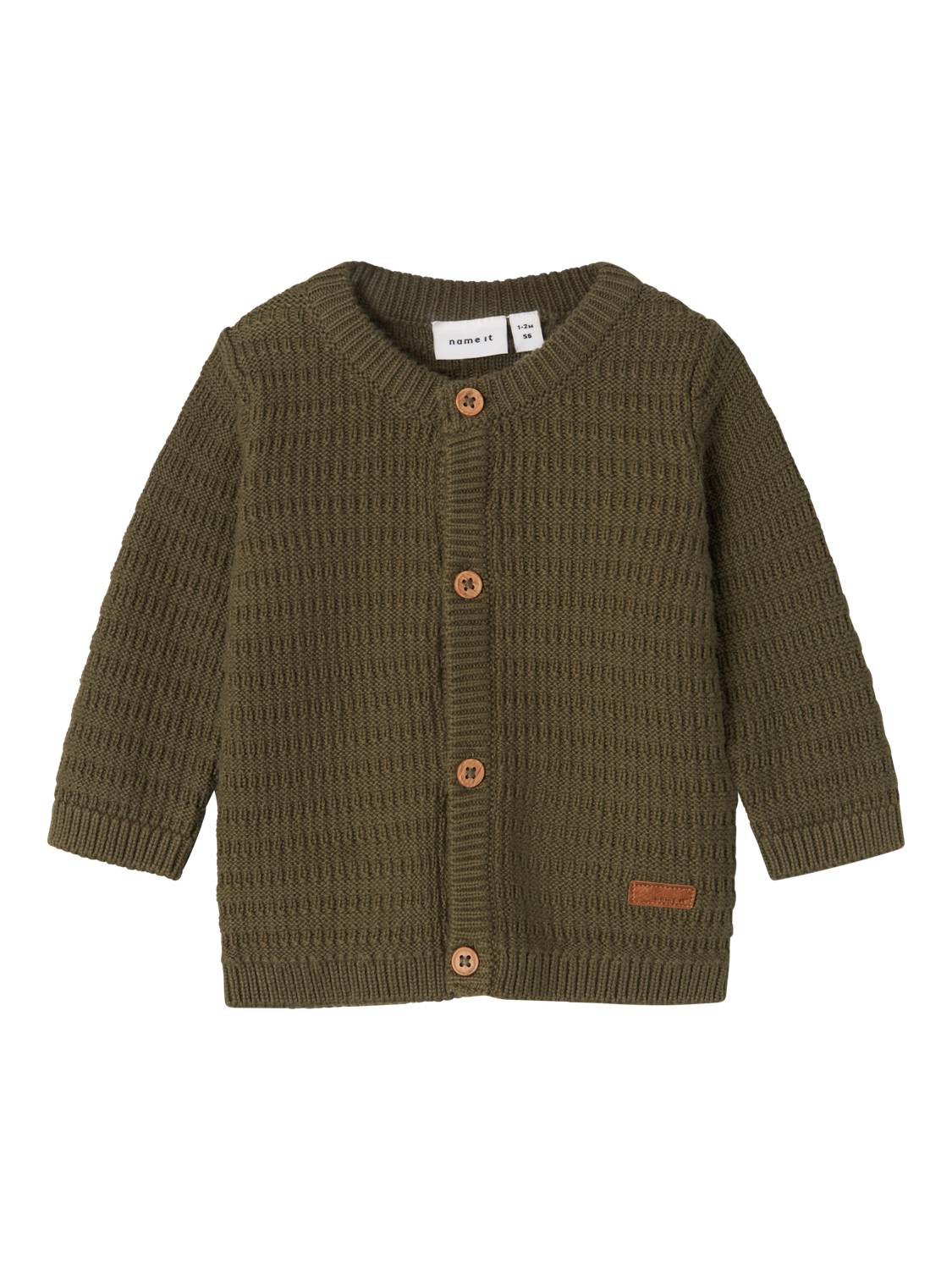 NAME IT Gebreid vest - Dusty Olive