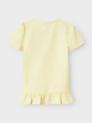 NAME IT T-shirt - Pastel Yellow