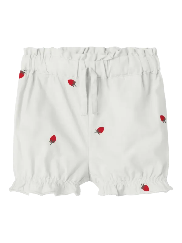 NAME IT Korte broek - Bright White Strawberry