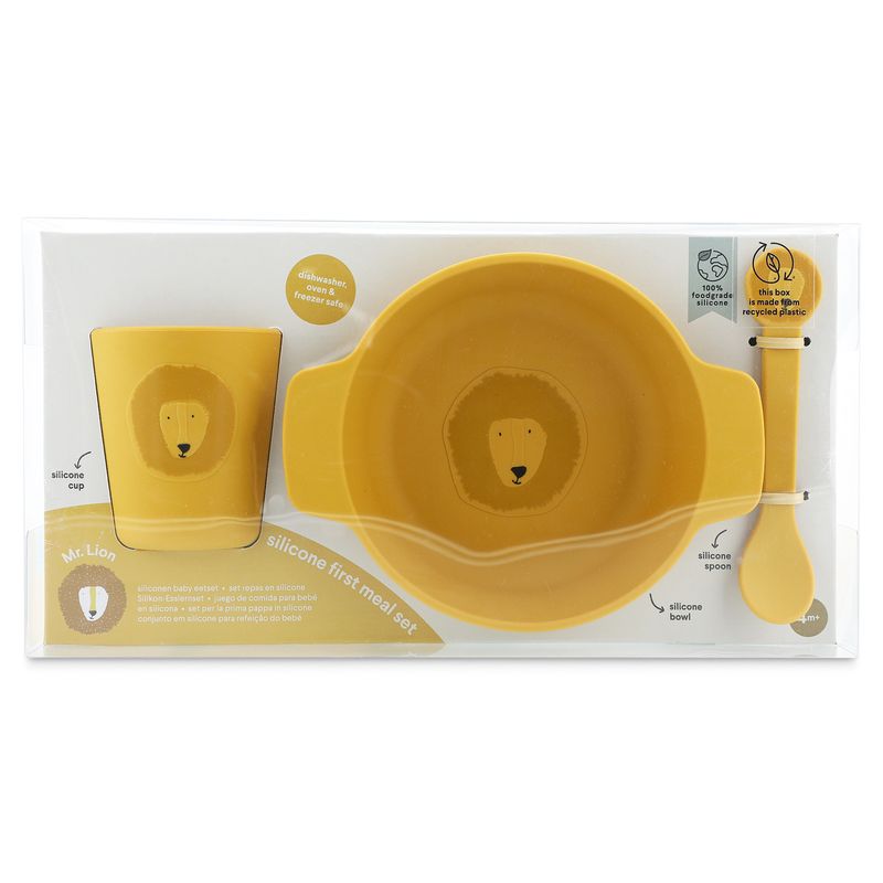 Trixie Siliconen baby eetset - Mr. Lion