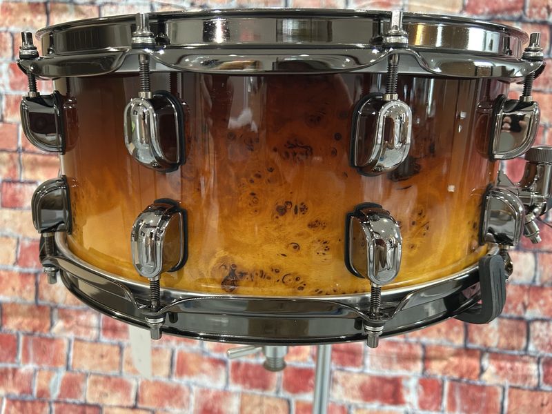 6x14 SLP LTD Ed G Kapur 11ply w/ Mappa Burl Snare outer ply &amp; Bkl Nkl Hdw