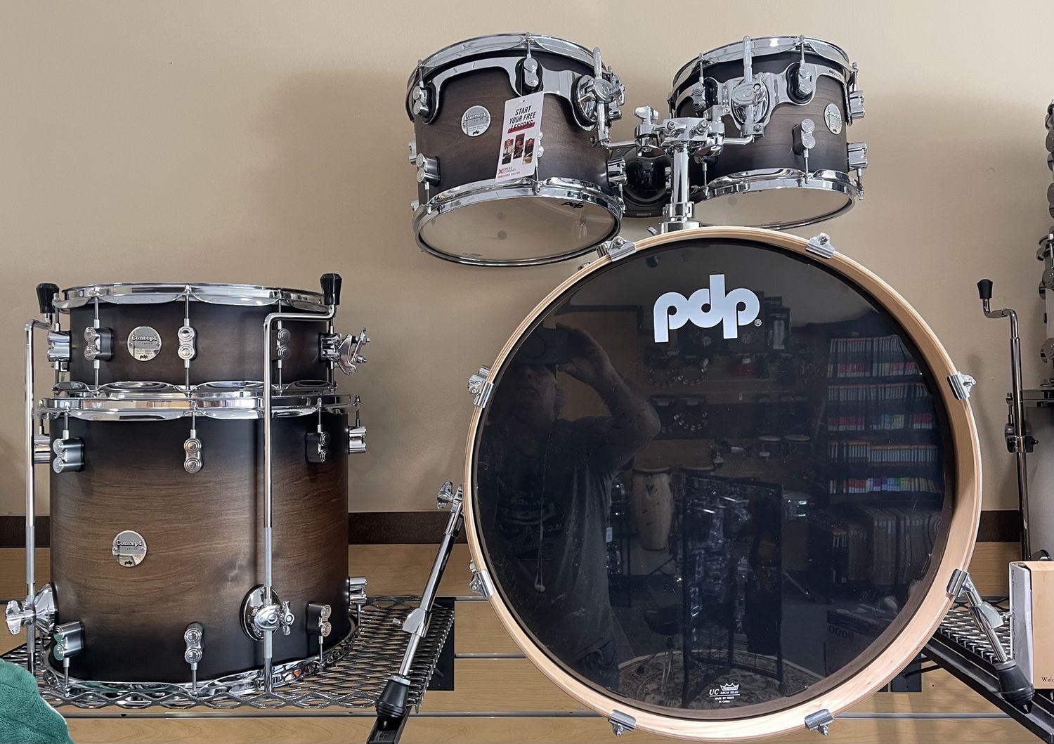 SATIN CHARCOAL BURST, CHROME HW, 5 PCS