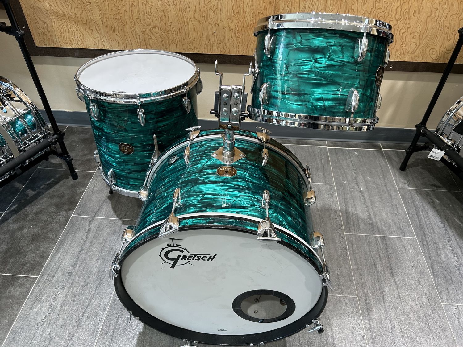 Used Gretsch 3pc Stop Sign Emerald Pearl