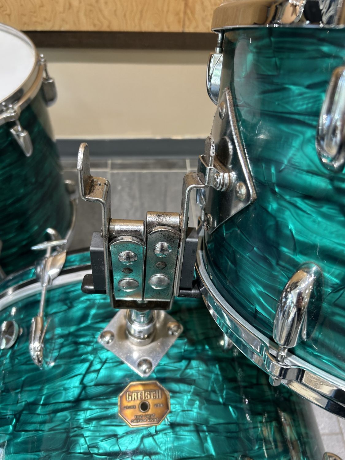 Used Gretsch 3pc Stop Sign Emerald Pearl