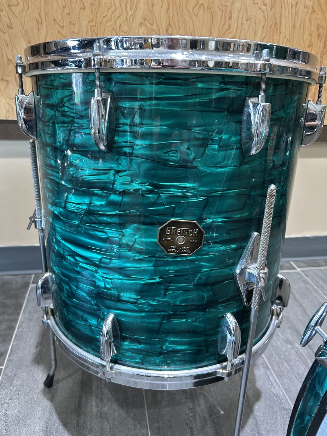 Used Gretsch 3pc Stop Sign Emerald Pearl