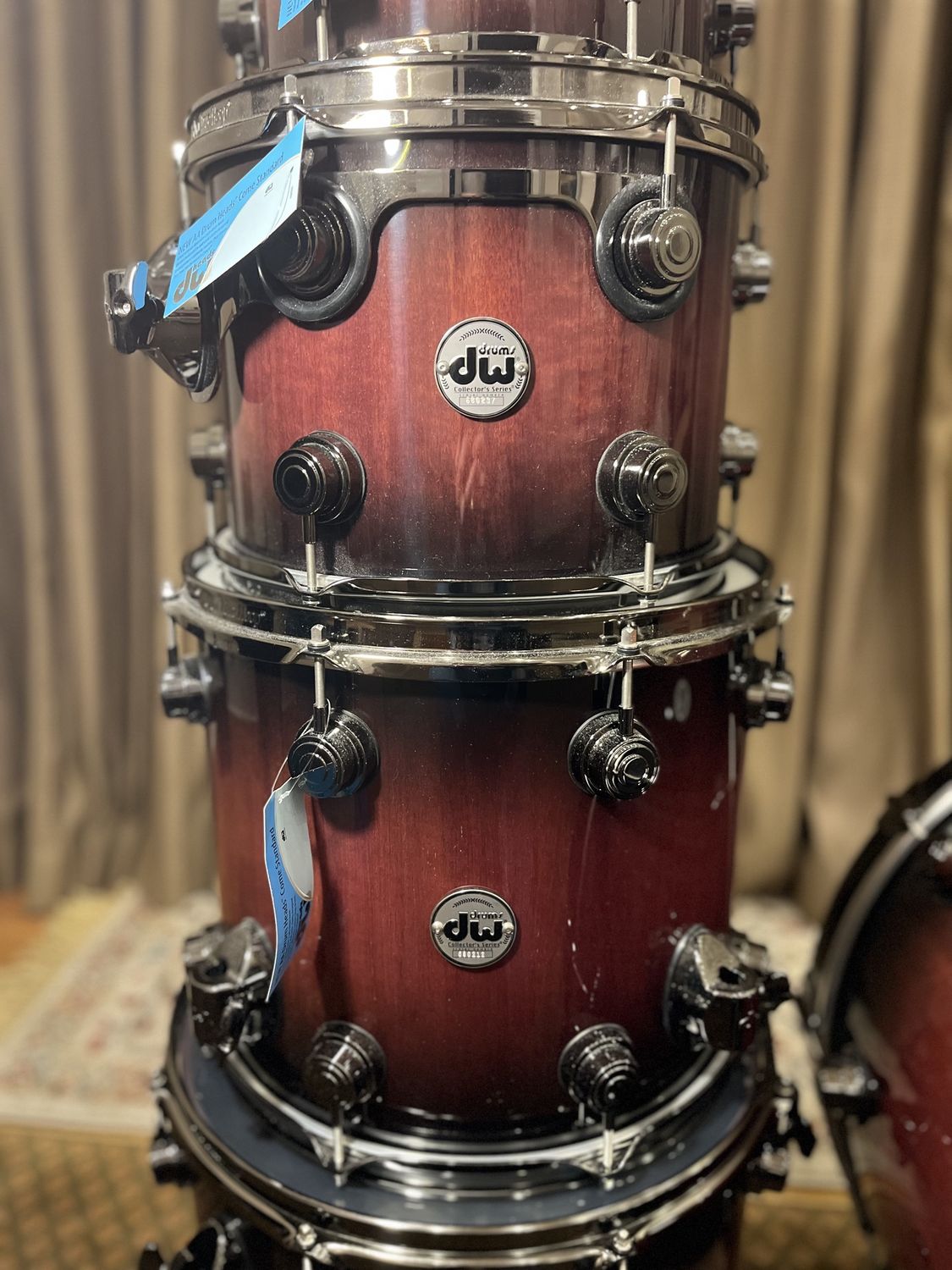 Used DW 7 Pc Purple Heart Collectors Series Drum Set
