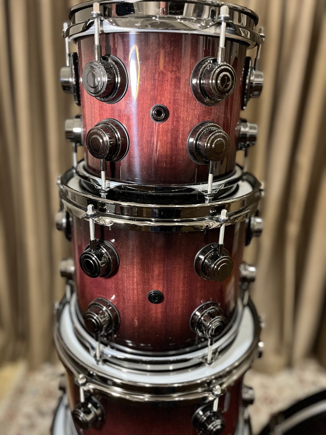 Used DW 7 Pc Purple Heart Collectors Series Drum Set