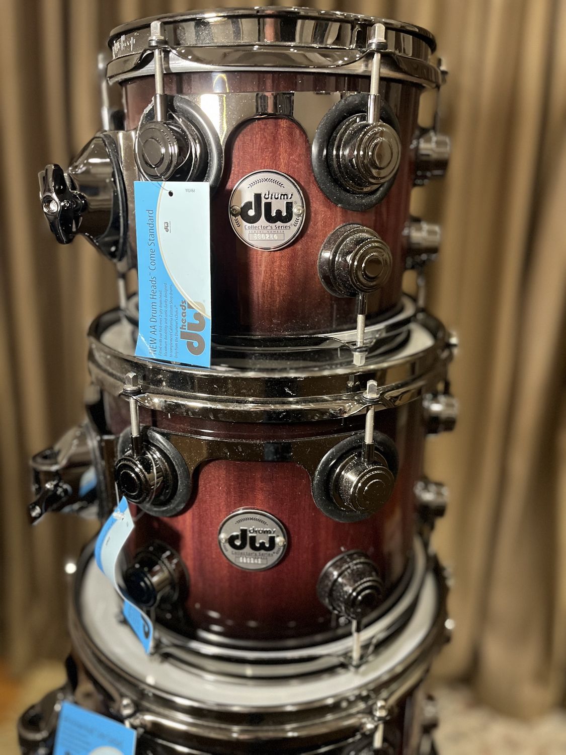 Used DW 7 Pc Purple Heart Collectors Series Drum Set