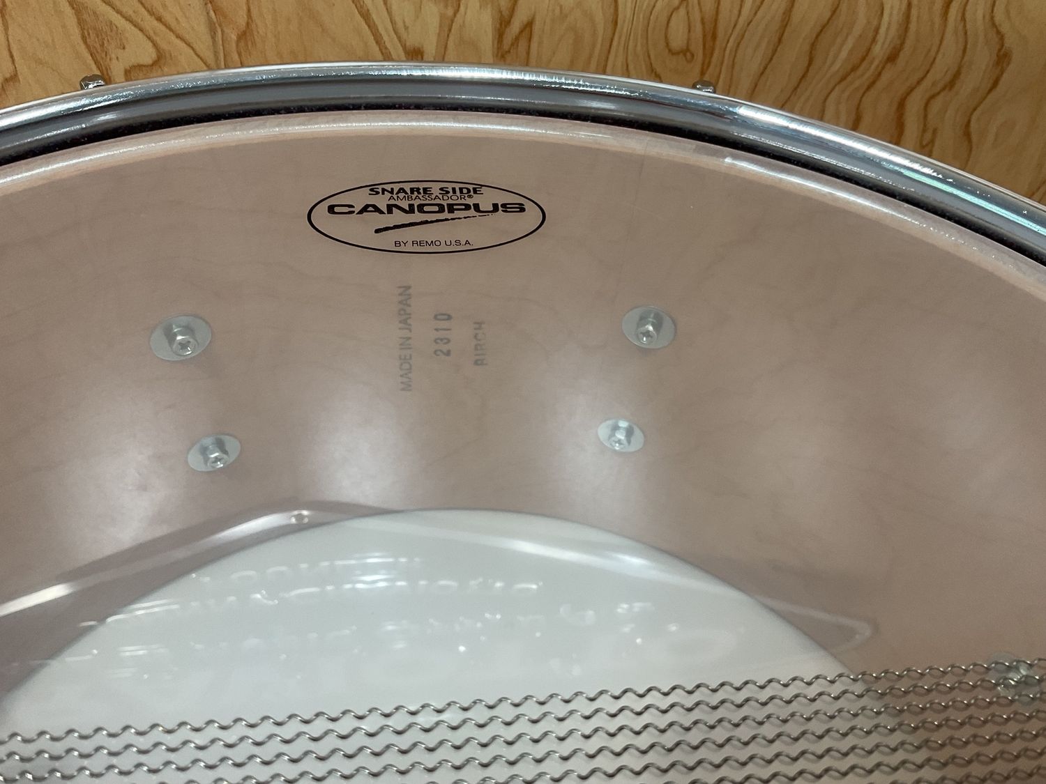 Canopus Yaiba2 Birch Snare Drum Rose Sparkle Lacquer 6.5x14