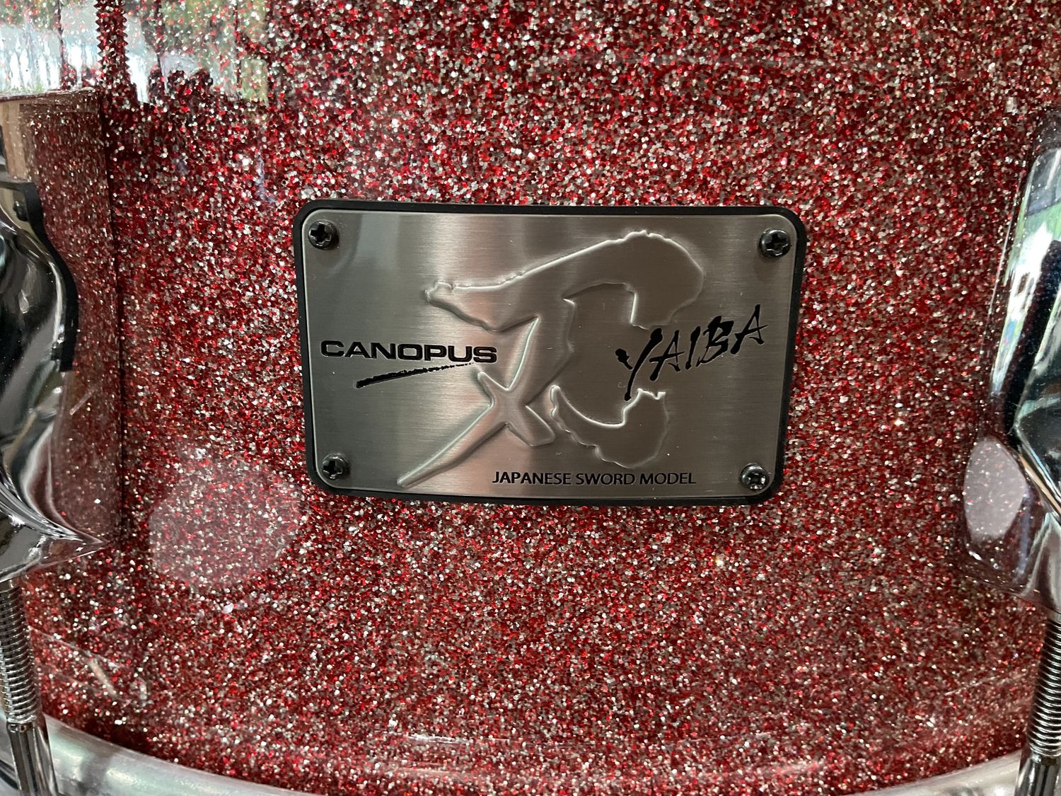 Canopus Yaiba2 Birch Snare Drum Rose Sparkle Lacquer 6.5x14