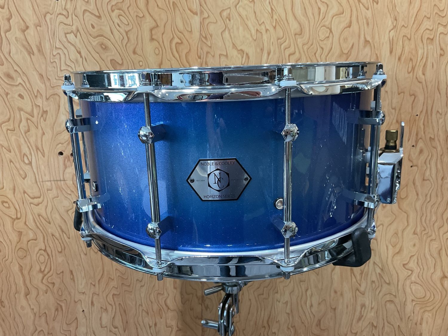 Noble &amp; Cooley 7x14 Horizon Snare Drum Blue Metallic Silverburst