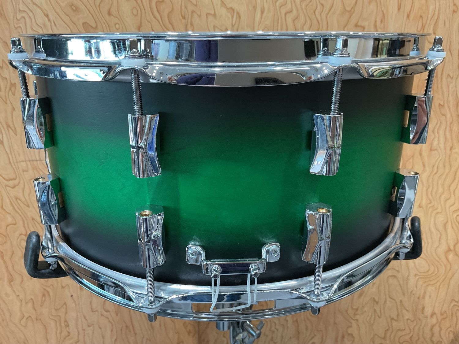 Noble &amp; Cooley CD Maple 6-1/2x14&quot; Snare Drum Green Stain Black Burst