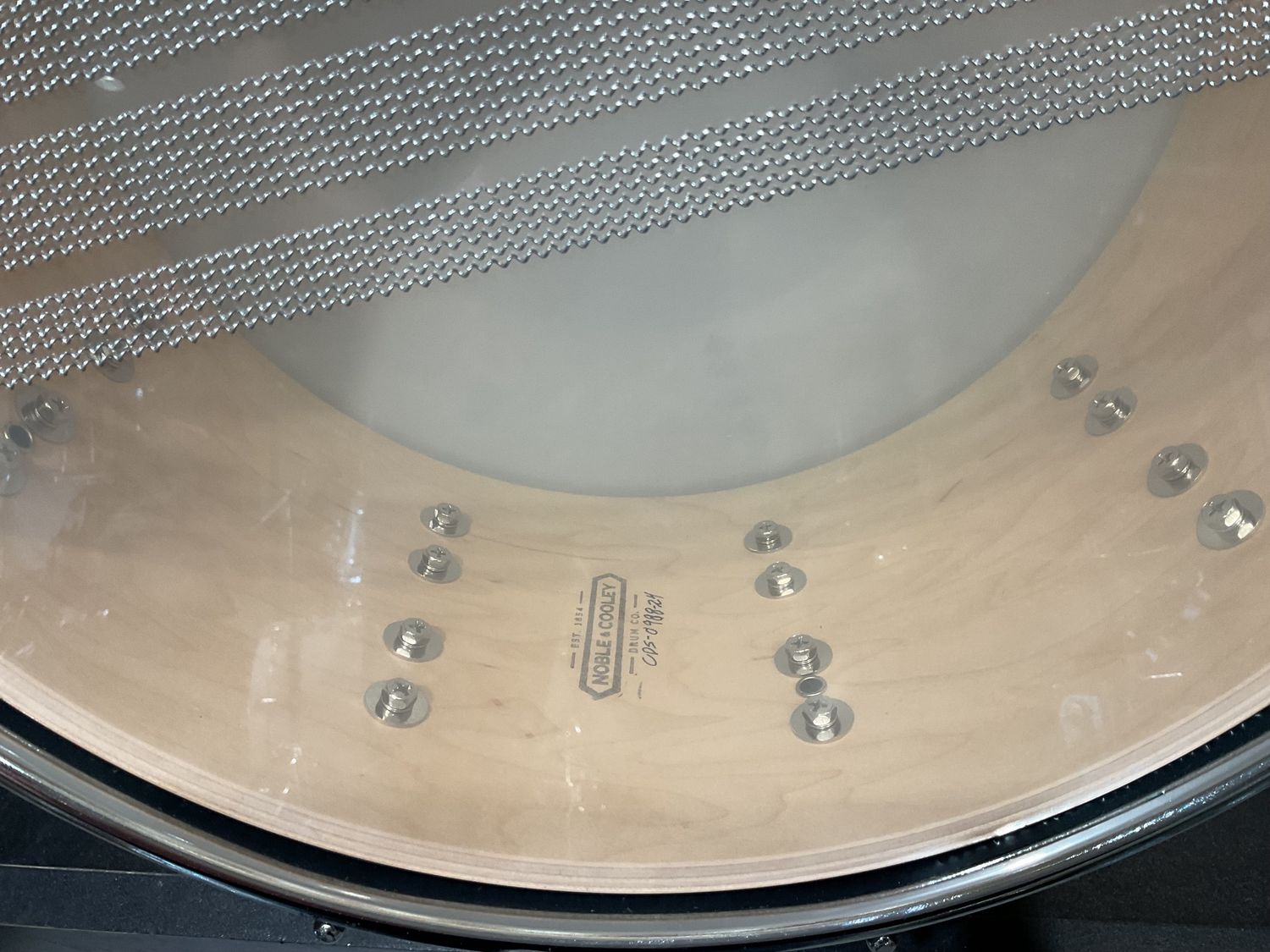 Noble &amp; Cooley CD Maple 6-1/2x14&quot; Snare Drum Green Stain Black Burst