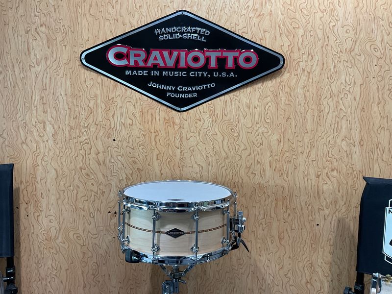 Craviotto 6.5 x14" Solid Maple Shell Snare Drum
