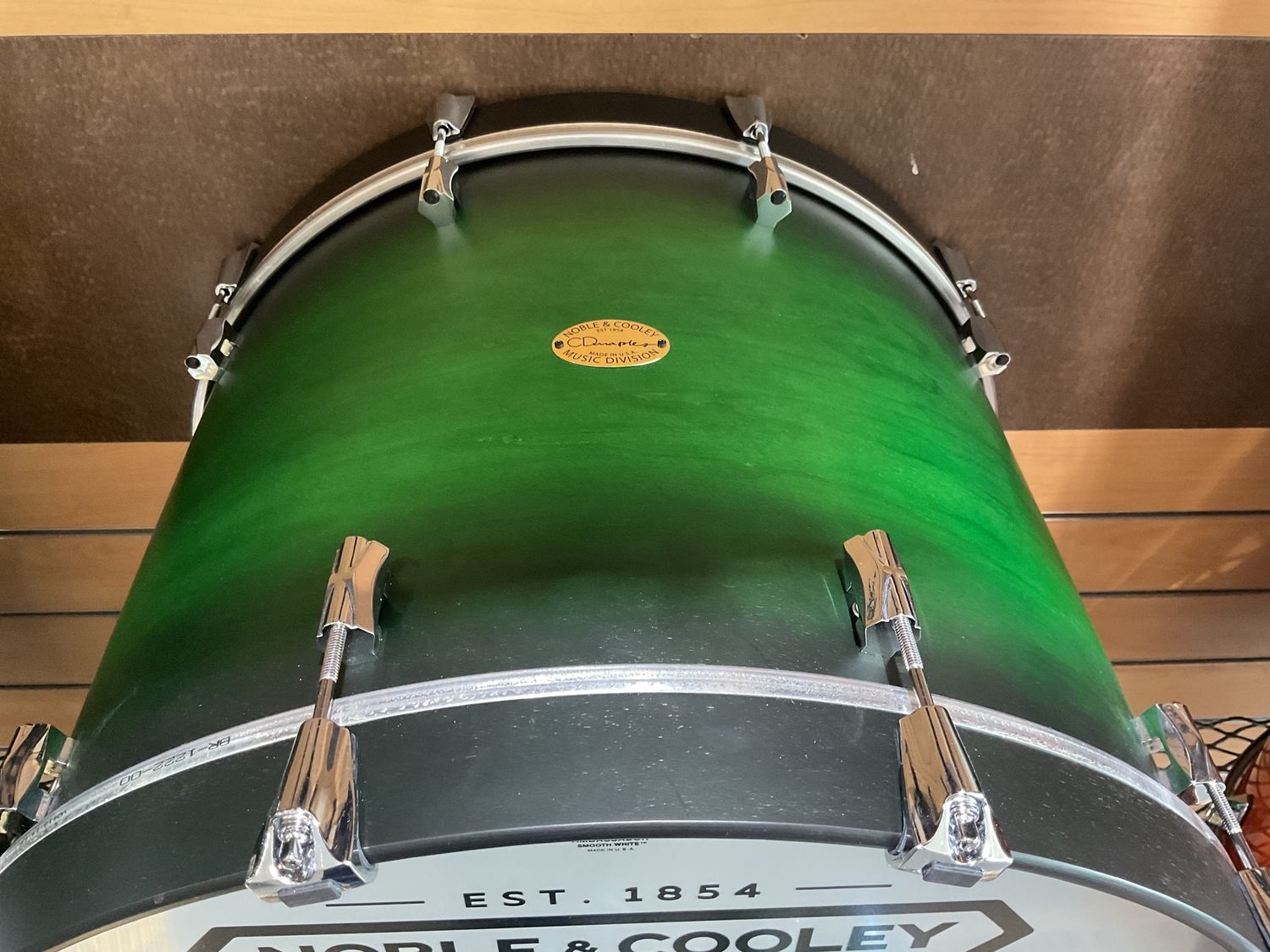 Noble &amp; Cooley 4pc CD Maple Drum set GREEN STAIN BLACK BURST SATIN