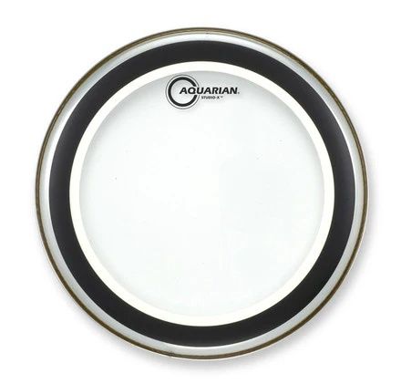 Aquarian 14" Studio-X10mil Single Ply Drumhead with X Ring  Studio-X White Texture Coated 10mil Single Ply Drumhead with X Ring